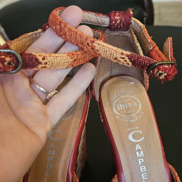 JEFFERY CAMPBELL Crochet/lace wedge platform. Size 9 - Picture 4 of 12